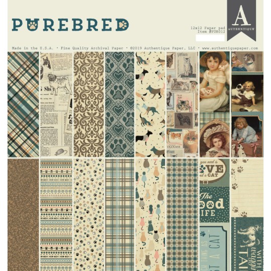 Papier scrapbooking assortiment purebred recto verso 30x30 12fe Papier scrapbooking assortiment purebred recto verso 30x30 12fe