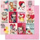 Papier scrapbooking assortiment love notes recto verso 30x30 12fe