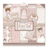 Papier scrapbooking Little Girl fille Stamperia 10f recto verso 30x30 assortiment