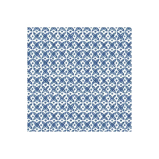 Papier tassotti à motifs mosaïque bleu