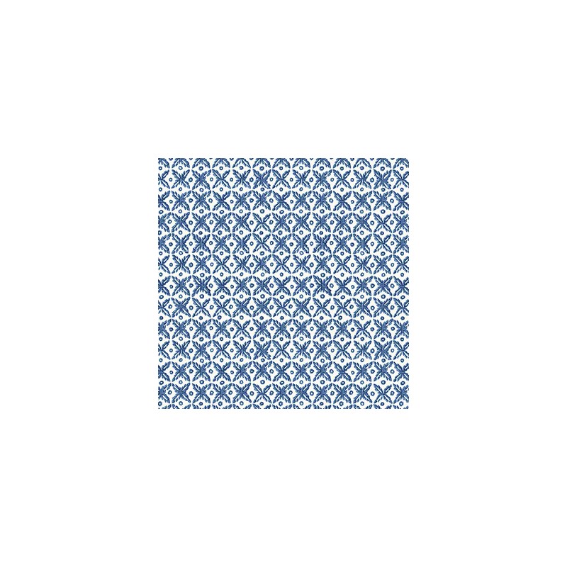 Papier tassotti à motifs mosaïque bleu
