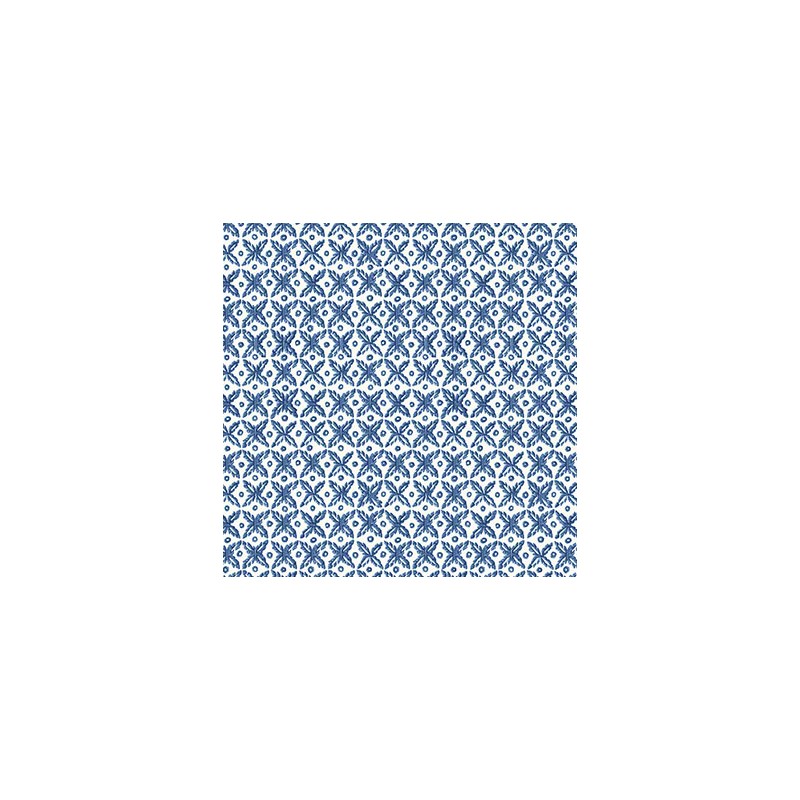 Papier tassotti à motifs mosaïque bleu