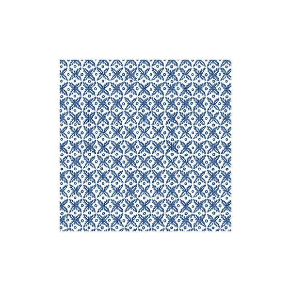 Papier tassotti à motifs mosaïque bleu