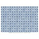 Papier tassotti à motifs mosaïque bleu