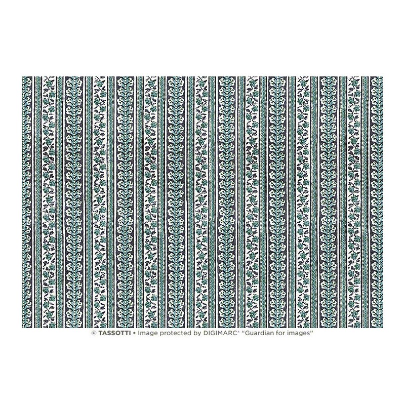 Papel Decorativo Tassotti Con Estampado Liberty De Flores Azules - 85 Gr/m², 50x70 Cm, Ideal Para Manualidades
