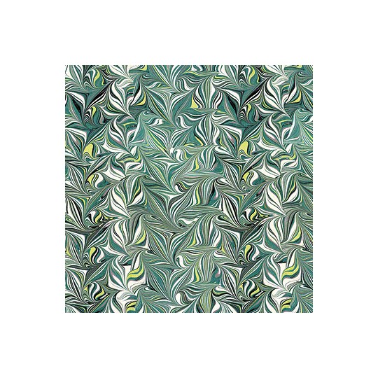 Papier tassotti motifs marbré peigne vert