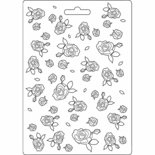 Moule souple soft mould Stamperia fin pour modelage roses en bouton