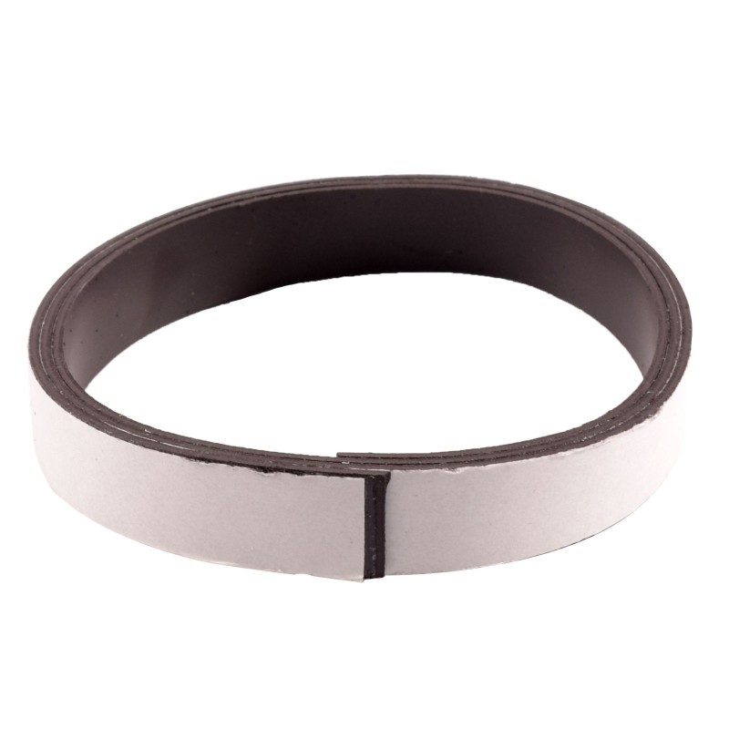 Bande magnétique autocollante 12 mm x 75 cm x 1mm