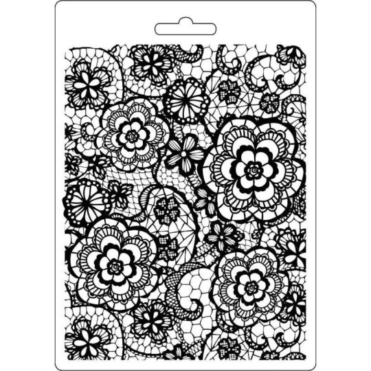 Moule souple soft mould Stamperia fin pour modelage textures fleuries