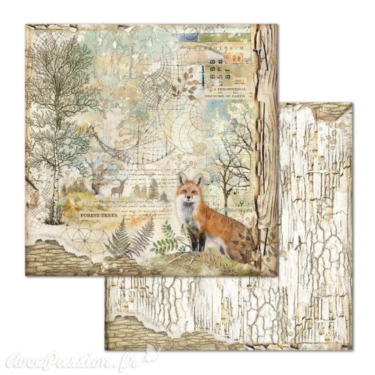 Papier scrapbooking Stamperia 30x30 réversible