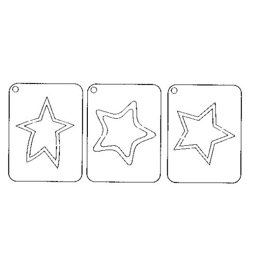 Gabarit de découpe scrapbooking papier étoiles Artemio