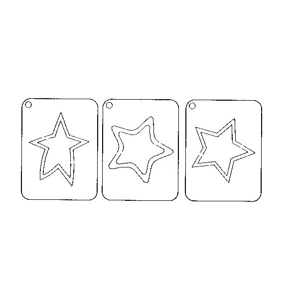 Gabarit de découpe scrapbooking papier étoiles Artemio