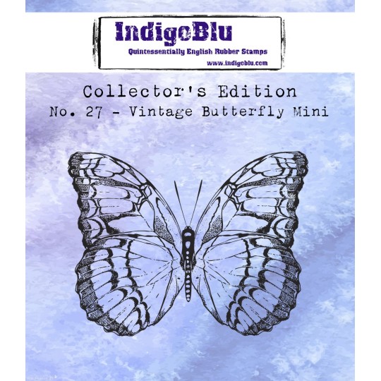 Tampon caoutchouc IndigoBlu Vintage Butterfly Mini 