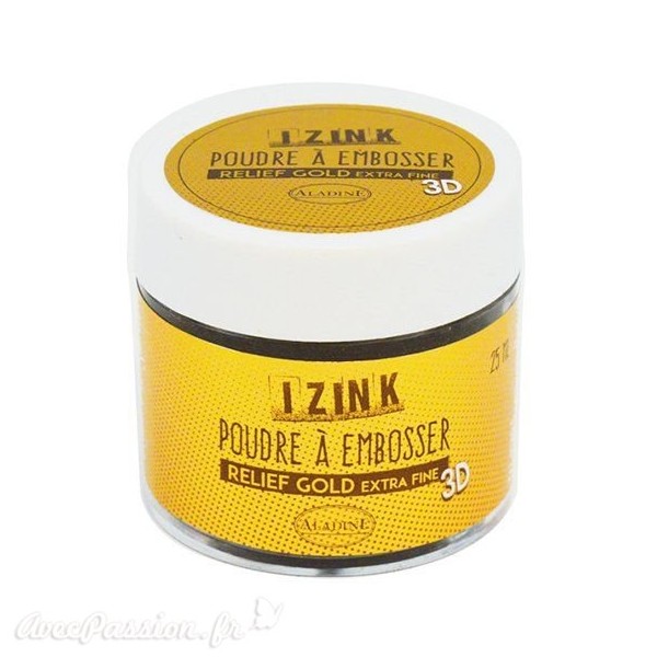 Poudre à embosser doré extra fine Aladine izink 25ml