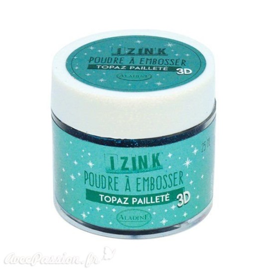 Poudre à embosser pailleté Topaz Aladine izink 25ml