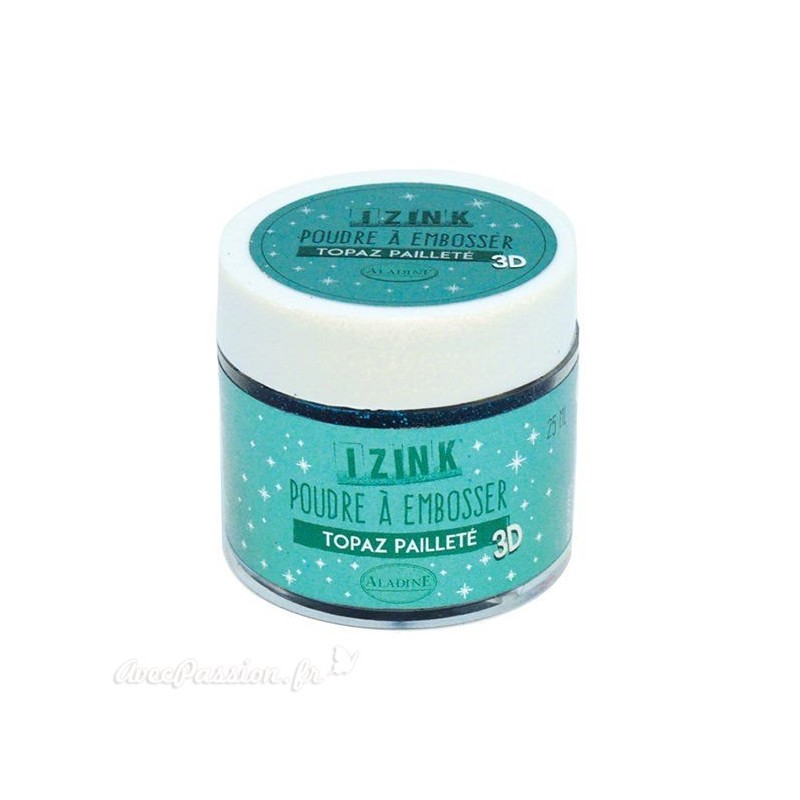 Poudre à embosser pailleté Topaz Aladine izink 25ml