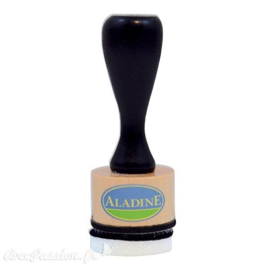 Tampon applicateur encre rond Aladine 1 tampon 3 mousses