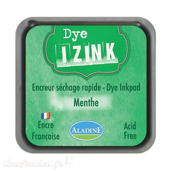 Encreur tampon Aladine Dye Izink séchage rapide Vert Menthe