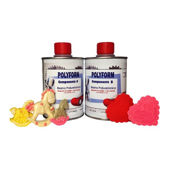 Résine de polyuréthane pour moule et coulure Polyform 1kg