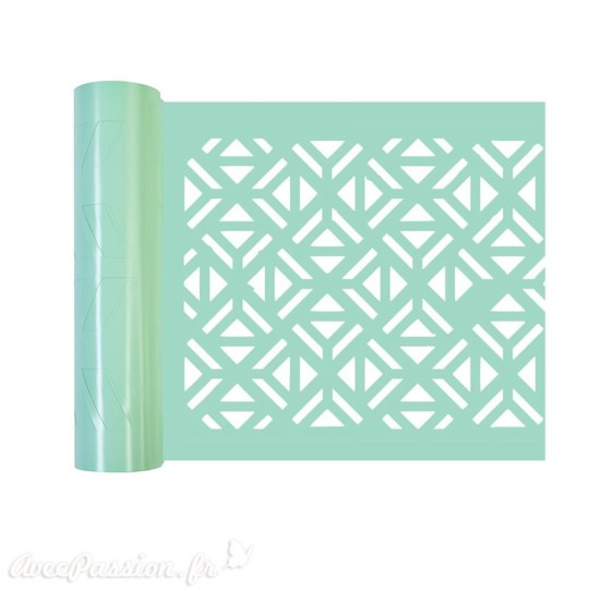 Pochoir adhésif en rouleau Redesign stencil roll Irregular Triangles 15cmx2.74m
