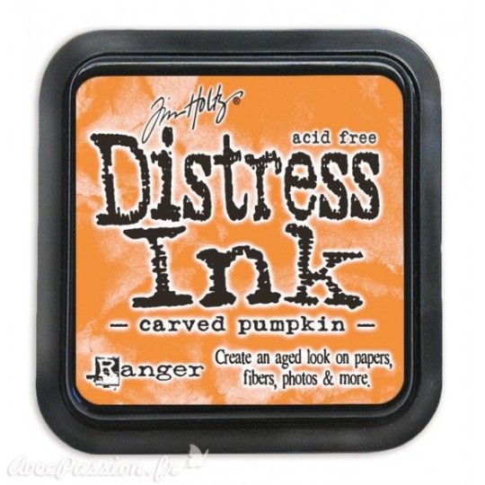 Encre distress Ranger Tim Holtz carved pumpkin