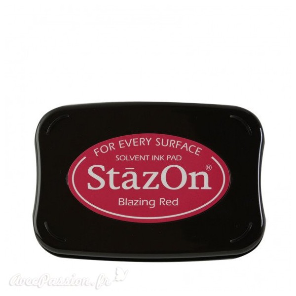 Encre Stazon permanente Blazing Red