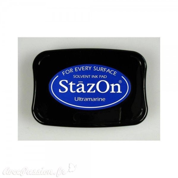 Encre Stazon permanente bleu Ultramarine