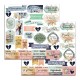 Feuille scrapbooking Stamperia Love Story Quotes 30x30 réversible