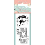Tampon clear motifs love you 2 tampons Stamperia