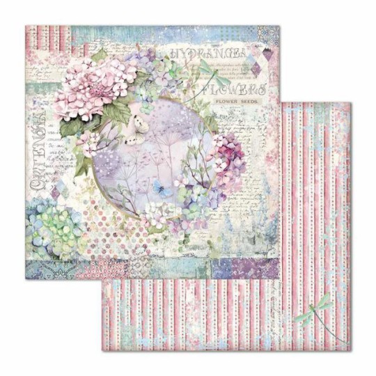 Feuille scrapbooking Stamperia garland 30x30 réversible