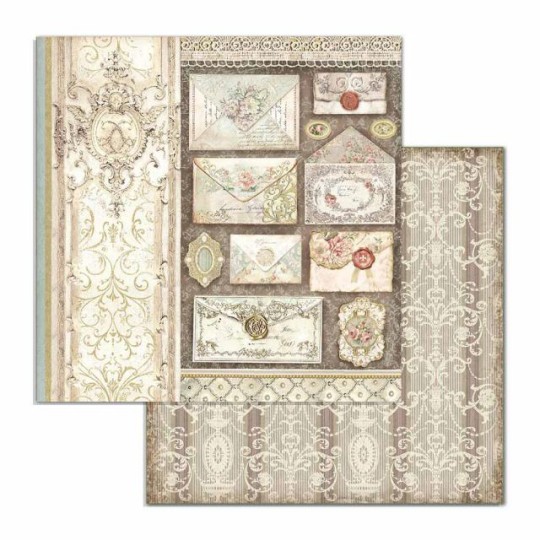 Papier scrapbooking letters Stamperia 30x30 réversible