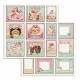 Feuille scrapbooking Stamperia cakes 30x30 réversible