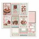 Feuille scrapbooking Stamperia chocolate cards 30x30 réversible