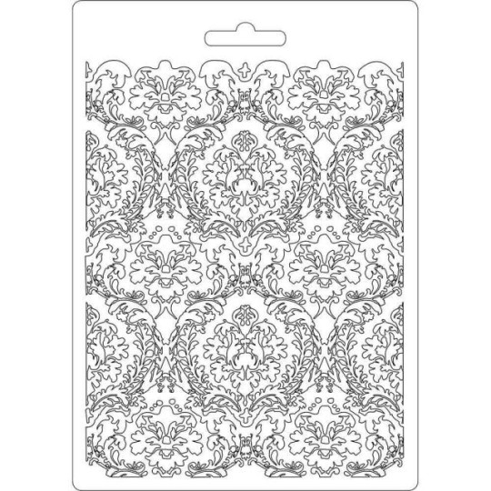Moule souple soft mould Stamperia fin pour modelage damask