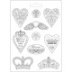 Moule décoratif thermoformé Stamperia sweety stampo hearts and crowns
