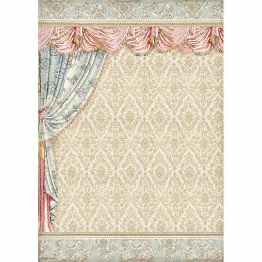 Papier de riz Stamperia 42x30cm drapery