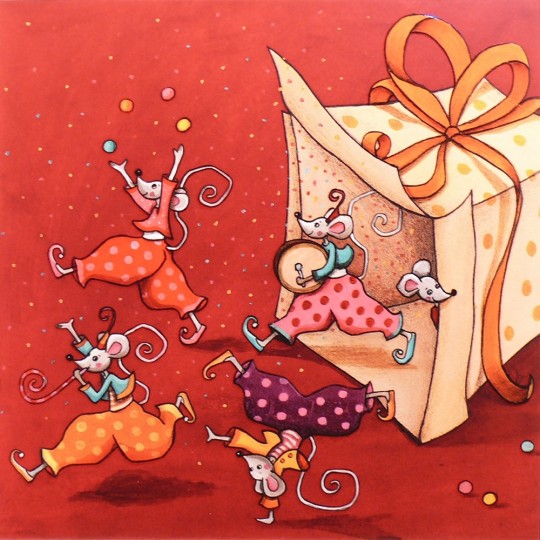 Carte postale Colette Reydet souris sortent du cadeau Carte postale Colette Reydet souris sortent du cadeau