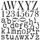 Tampons IOD Clear Stamps Typesetting 2 plaques alphabet