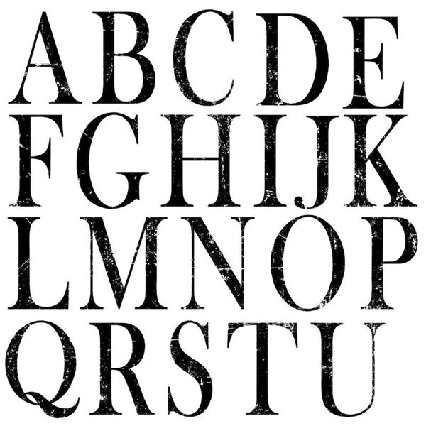 Tampons IOD Clear Stamps Typesetting 2 plaques alphabet