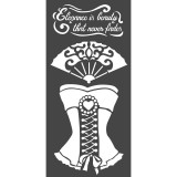 Pochoir décoratif Stamperia corset 12x25cm