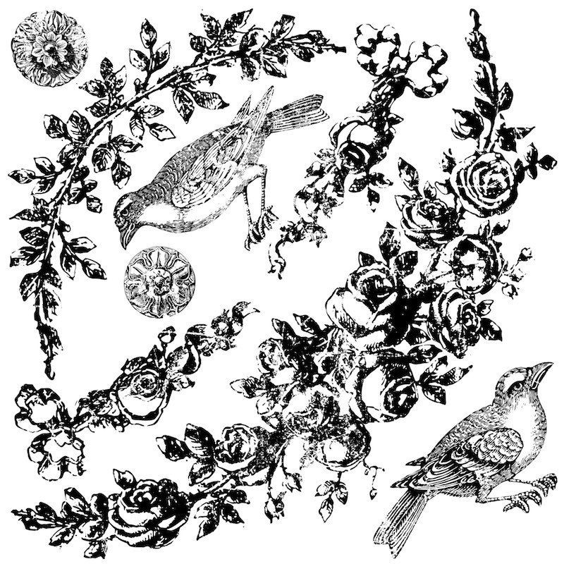 Tampons IOD Clear Stamps Floral Swags