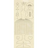 Chipboard bois Stamperia mannequin