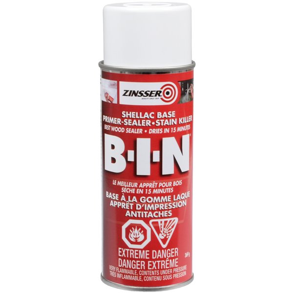 Primaire anti tanin anti odeur Zinsser BIN 400ML résine shellac intérieur aérosol