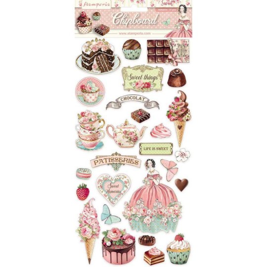 Chipboard achésif en carton sweety