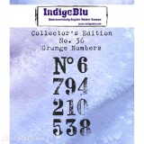 Tampon caoutchouc IndigoBlu N°36 collection chiffres 4x7cm SUP erreur code