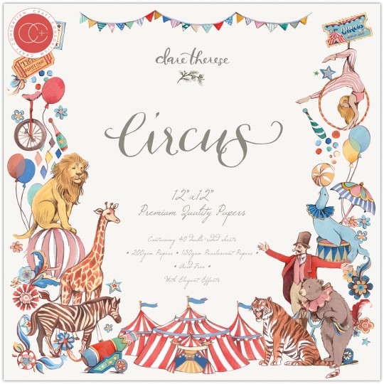 Papier scrapbooking assortiment circus 40fe 30x30