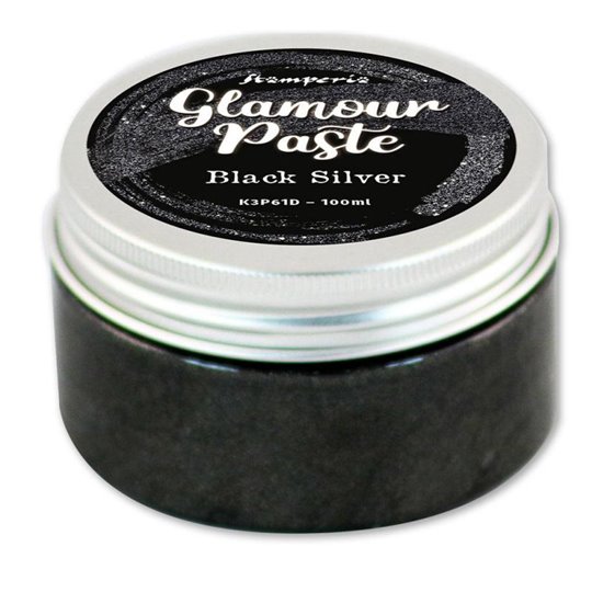 Pâte de texture colorée Glamour Paste Stamperia noir argent