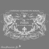 Décalcomanie Transfert pelliculable Chateau Lumiere blanc 86 x 55cm