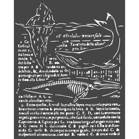 Pochoir décoratif Stamperia baleine 20x25cm 