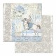 Feuille scrapbooking Stamperia cheval 30x30 réversible
